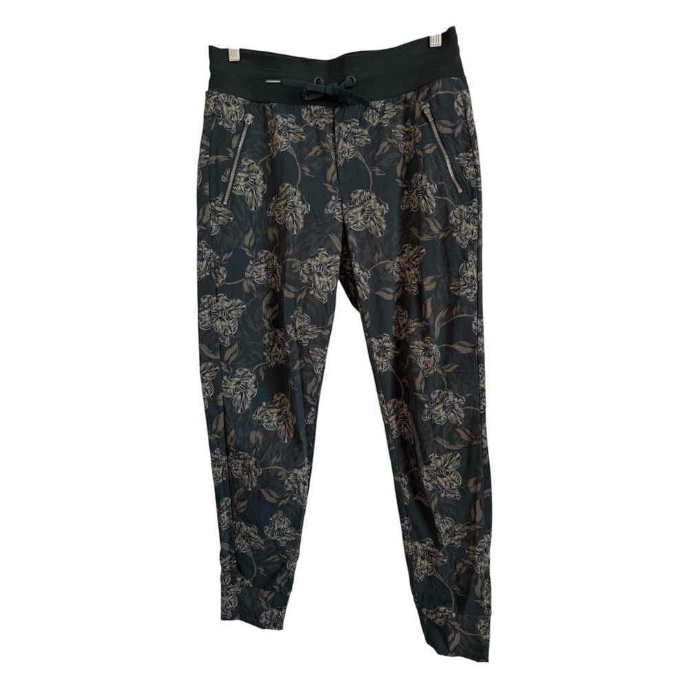 Athleta Trekkie North Printed Jogger Womens 8 Green Floral Hiking Pants Gorpcore